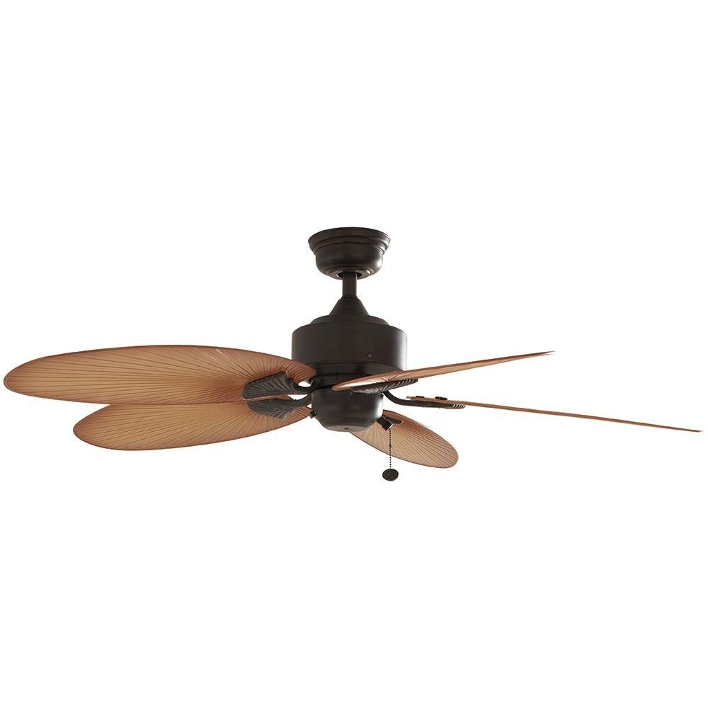 Brown Outdoor Ceiling Fan With Light