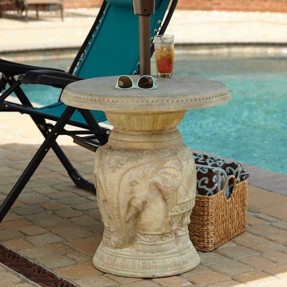 Patio Umbrella Stand Side Tables