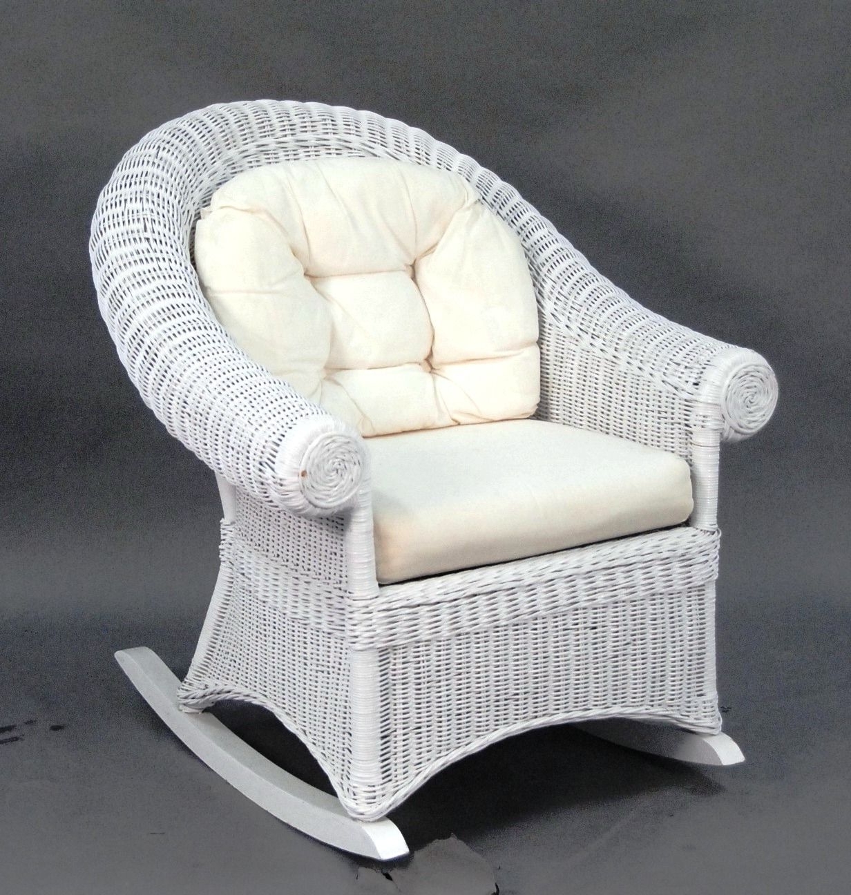 White Wicker Rocking Chair For Nursery