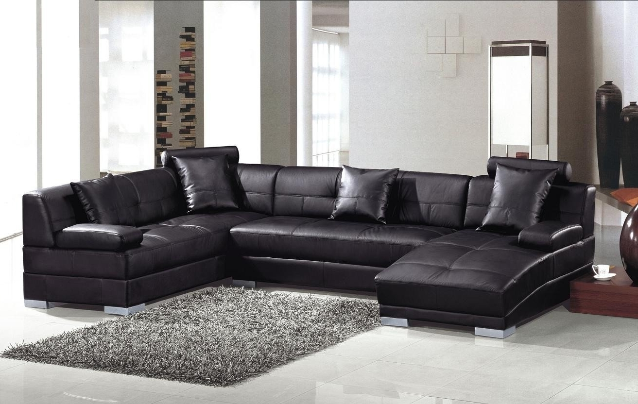 small leather u shaped sofa
