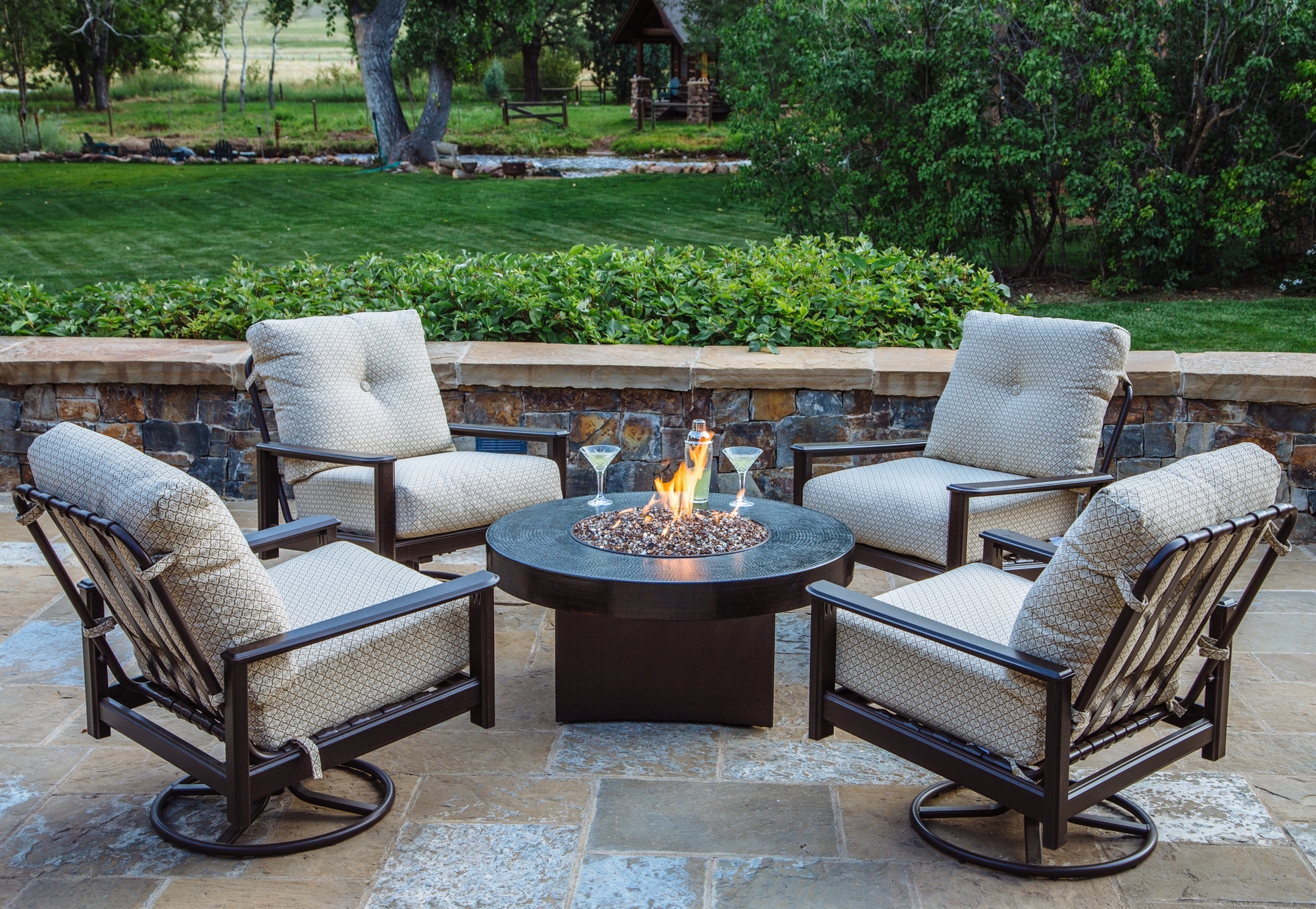 Patio Conversation Sets With Fire Pit Table