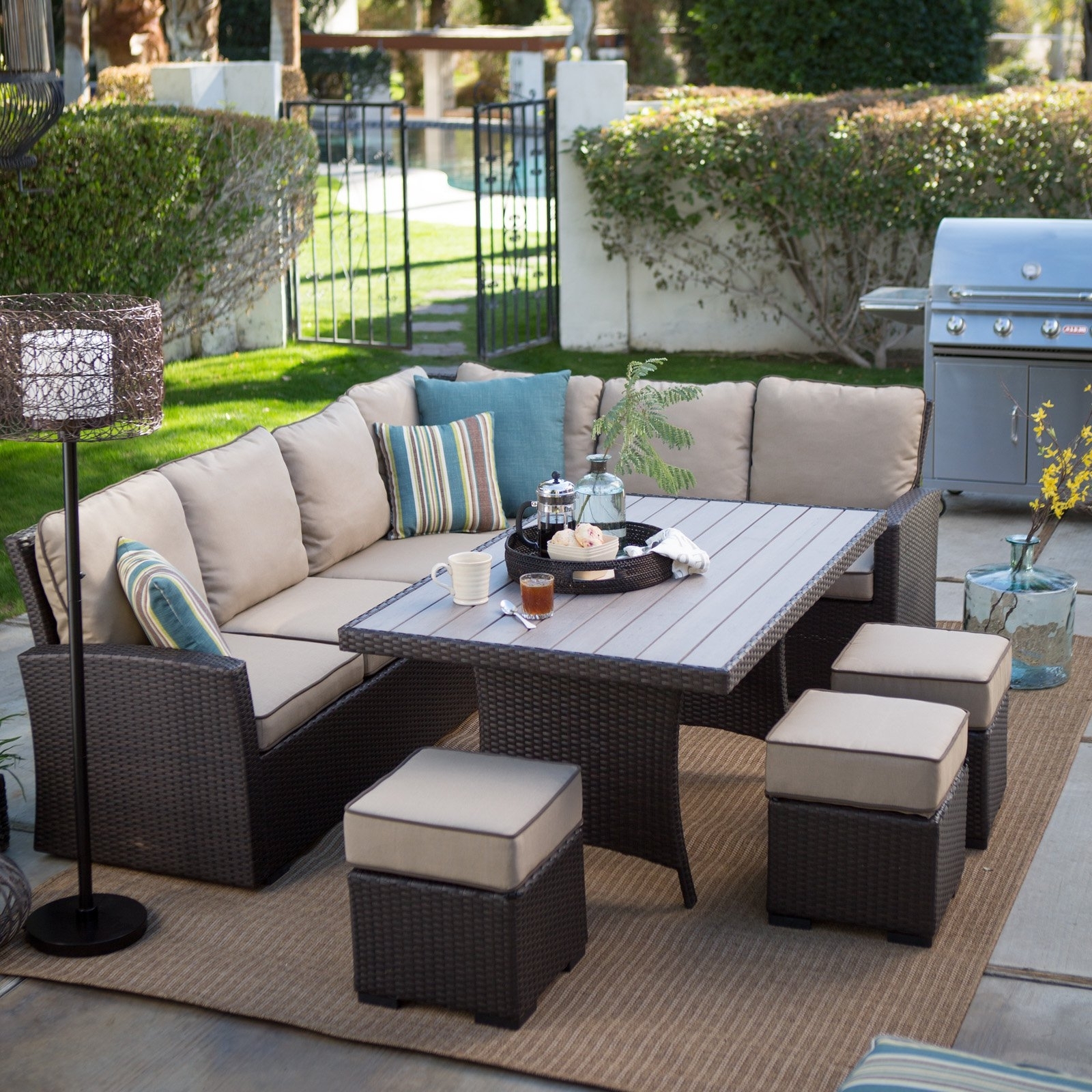Patio Conversation Sets With Dining Table