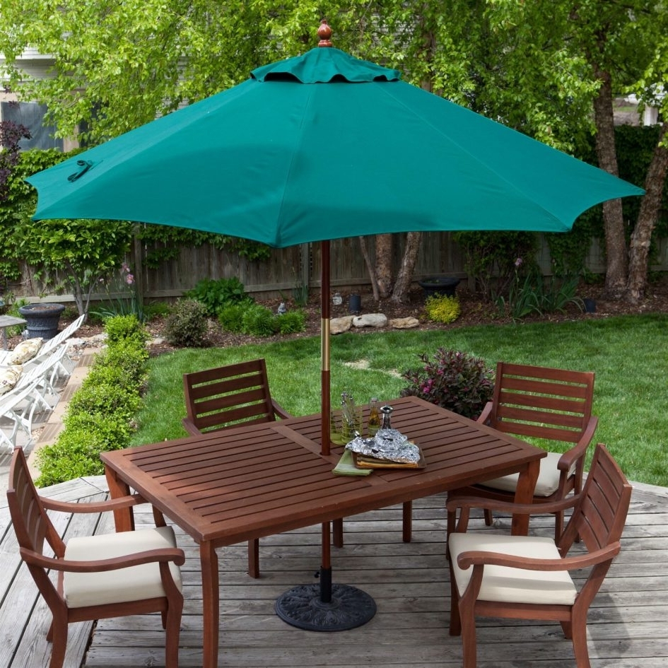 patio set with umbrella