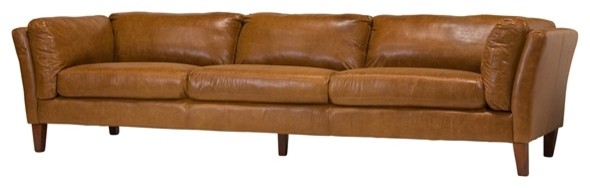 Draper 4-Seater Leather Sofa - Transitional - Sofas - by Design .