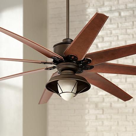 72" Predator Bronze Outdoor Ceiling Fan with Light Kit | Ceiling .