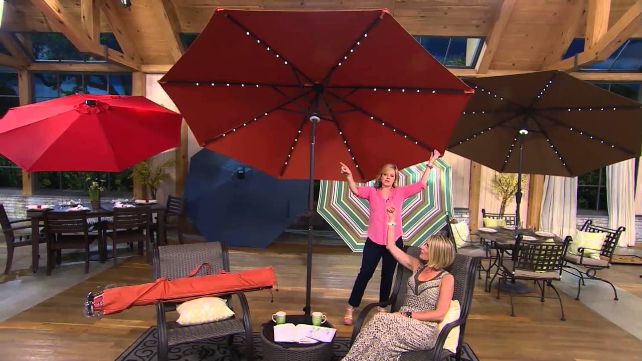 Patio Umbrellas With Solar Led Lights