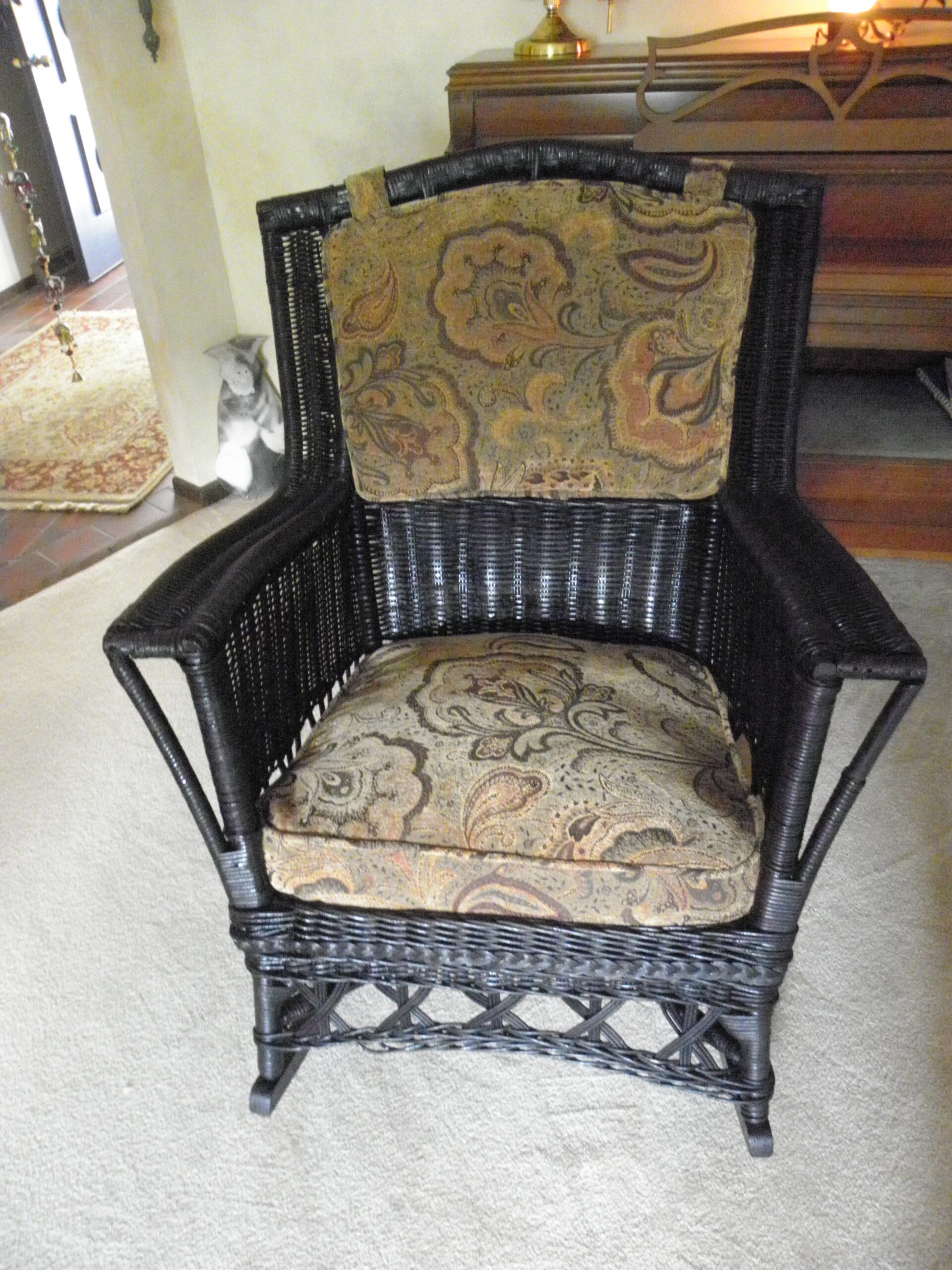 Antique Wicker Rocking Chairs With Springs