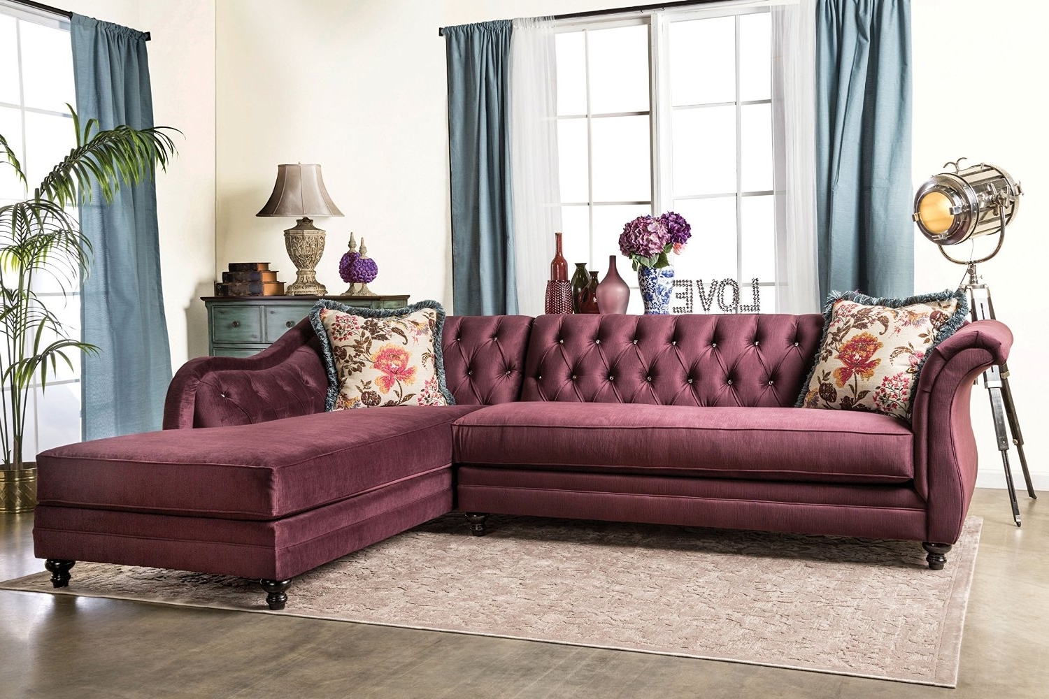 Tufted Sectional Sofas With Chaise