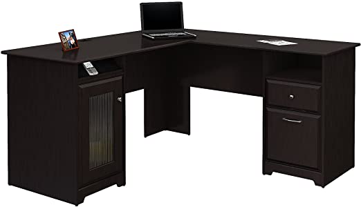 Amazon.com: Bush Furniture Cabot L Shaped Computer Desk in .