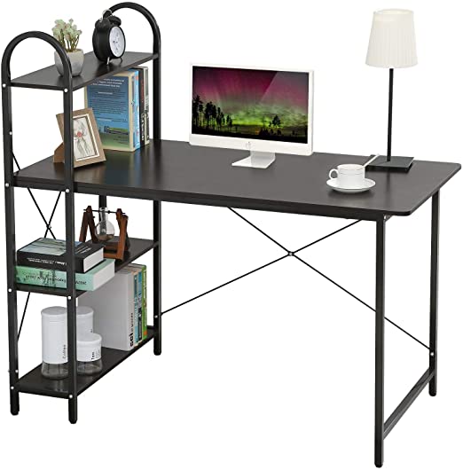 Amazon.com: HOME BI Computer Desk with Shelves, Writing Desk for .