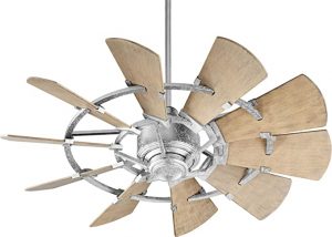Quorum Windmill 44" Indoor/Outdoor Ceiling Fan in Galvanized .