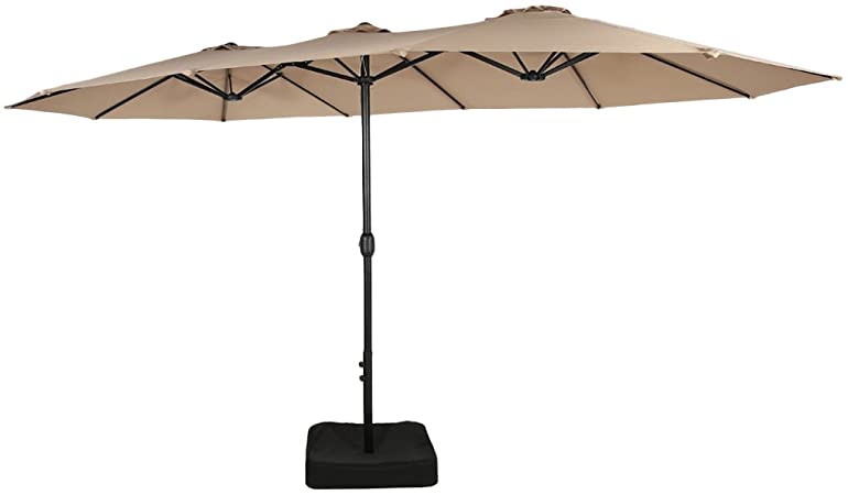 Amazon.com : Iwicker 15 Ft Double-Sided Patio Umbrella Outdoor .