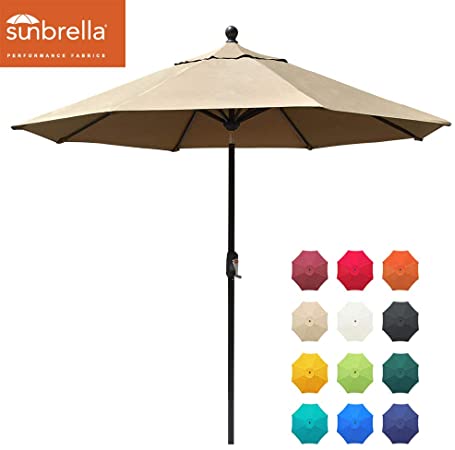 Amazon.com : EliteShade Sunbrella 9Ft Market Umbrella Patio .