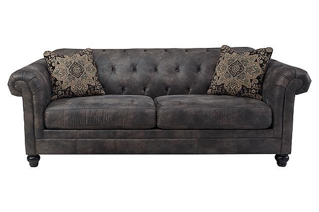 Cobblestone Hartigan Sofa @ Ashley Furniture - our new sofa, gray .