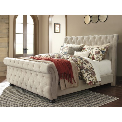 Buy Ashley Furniture Willenburg Queen Upholstered Bed in Linen .