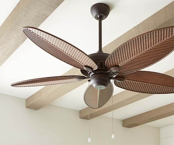 Best Tropical, Tommy Bahama-Style, Bamboo & Palm Leaf Ceiling Fans .
