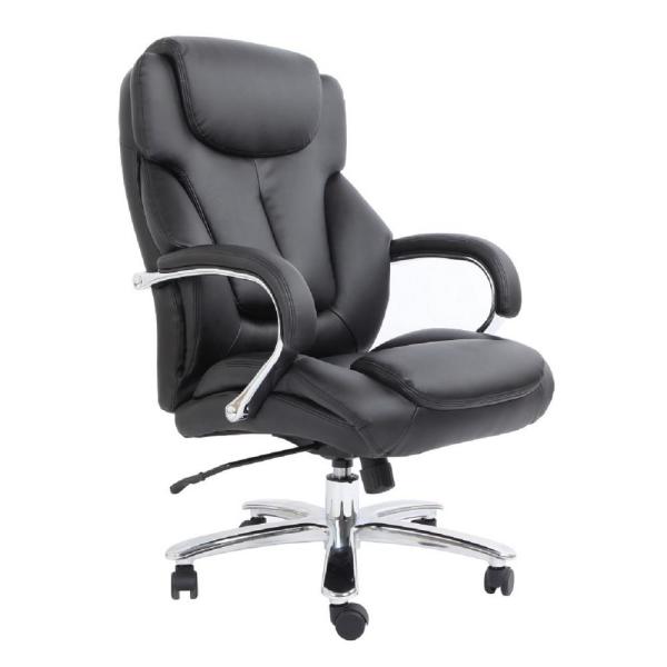 OneSpace Admiral III Black Big and Tall Executive Bonded Leather .