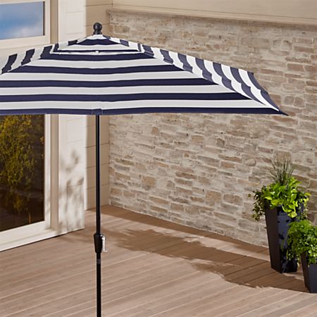 Striped Rectangle Patio Umbrella + Reviews | Crate and Barr