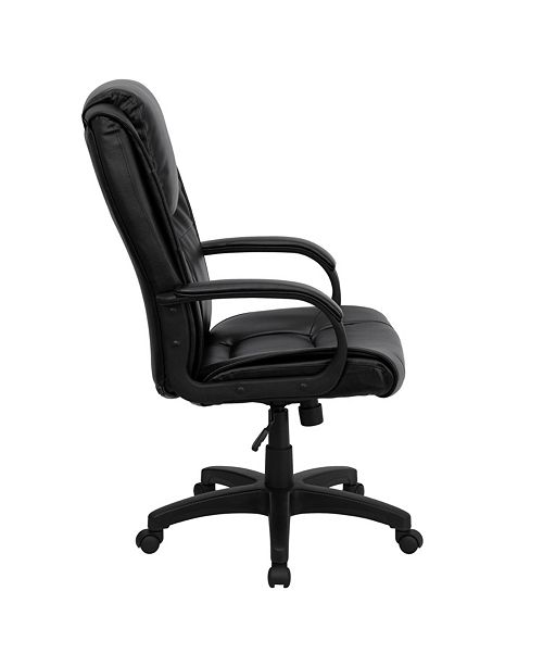 Flash Furniture High Back Black Leather Executive Swivel Chair .