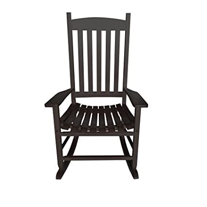 Amazon.com : Mainstays Black Solid Wood Outdoor Rocking Chair .