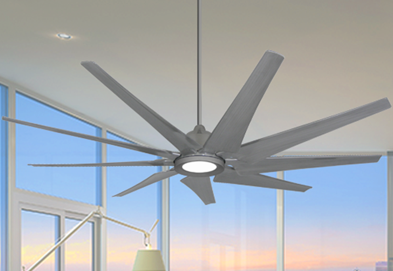 Liberator 82 in. Indoor/Outdoor Brushed Nickel Ceiling Fan | Dan's .