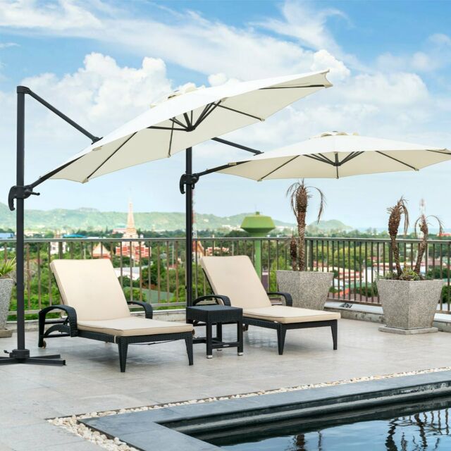 Patio Umbrella Cover Cantilever Outdoor Offset Market Style Curved .