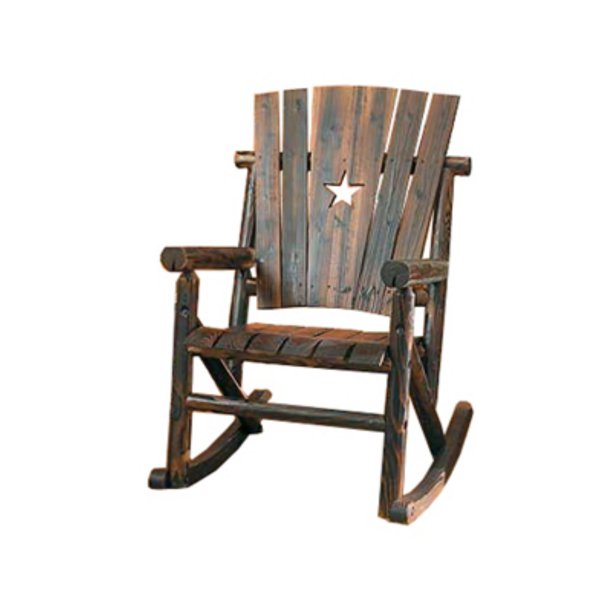 Leigh Country Char-Log Outdoor Rocker with Star Brown - Walmart .