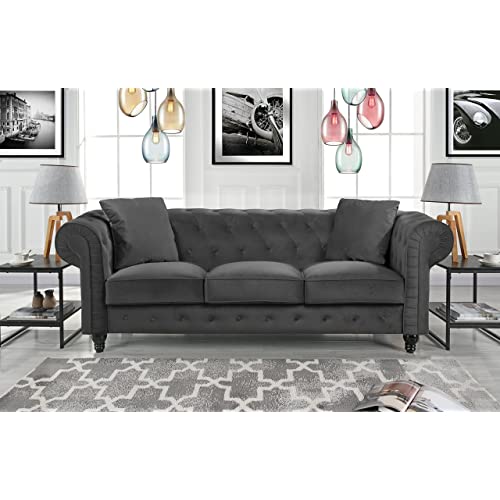 Grey Velvet Sofa: Amazon.c