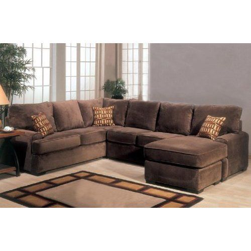 Amazon.com: Sectional Sofa Couch Chaise with Block Feet in .