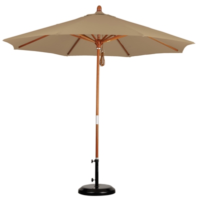 9' Wood Sunbrella AA Patio Umbrel