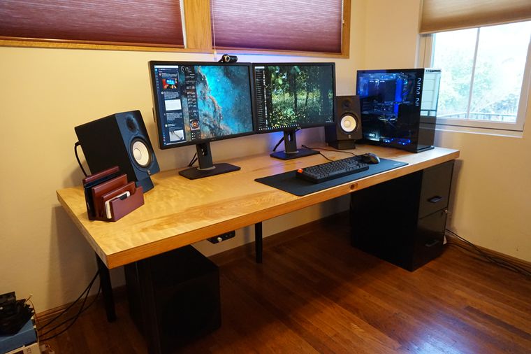 Save hundreds of dollars on a custom computer desk—by building it .