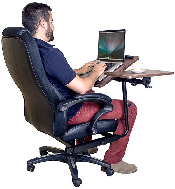 Office Chair with Integrated Laptop Desk | Desk chair, Office .