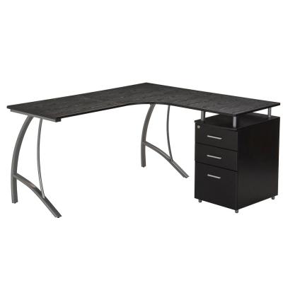 Black - Glass - Computer Desk - Desks - Home Office Furniture .