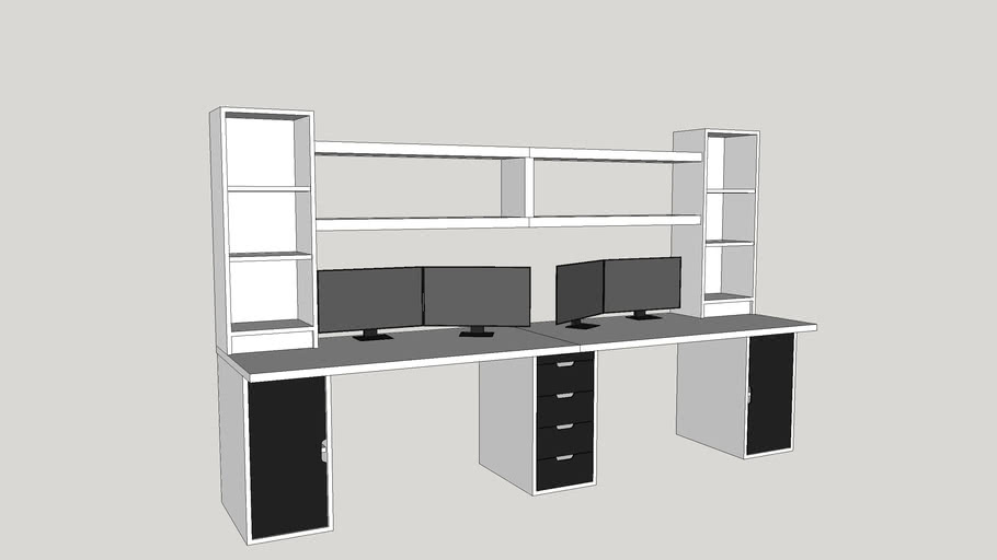 Ikea Hack Dual Computer Desk | 3D Warehou