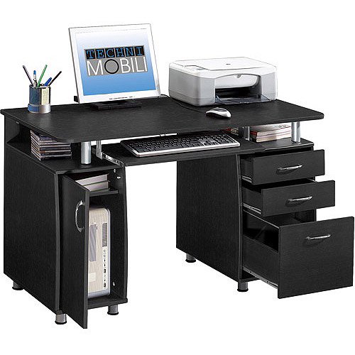 Techni Mobili Super Storage Computer Desk, Espresso - Walmart.com .