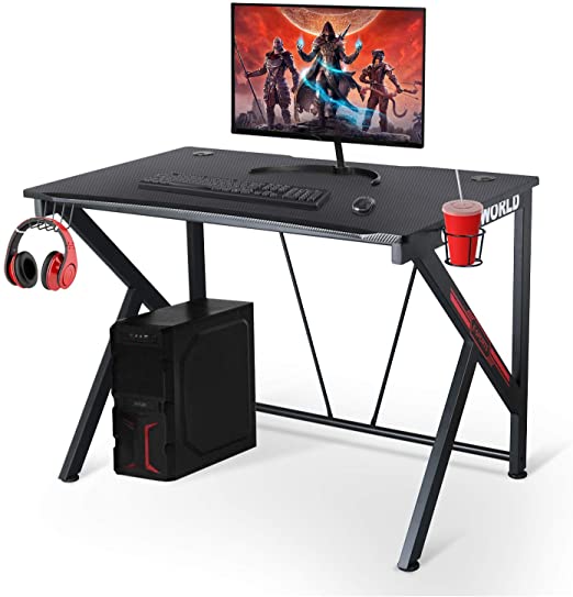 Amazon.com: Ergonomic Gaming Desk – 42” K Shaped Computer Table .