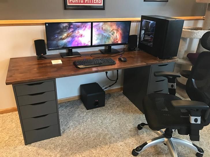 New IKEA Desk | Diy computer desk, Computer desk setup, Home .