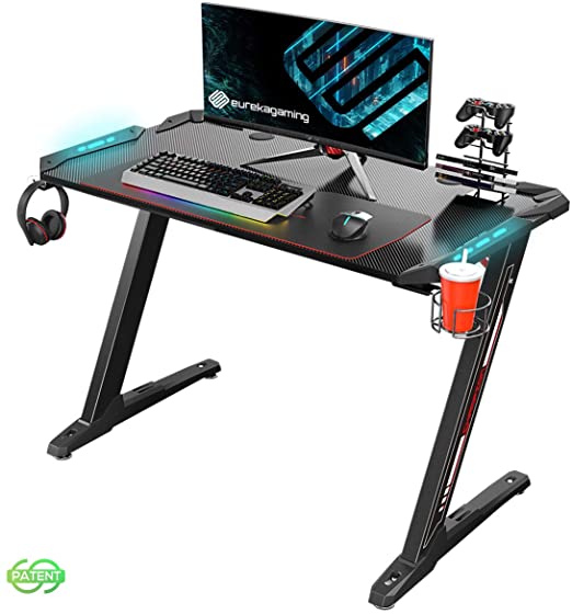 Amazon.com: EUREKA ERGONOMIC Z1-S Gaming Desk 44.5" Z Shaped .