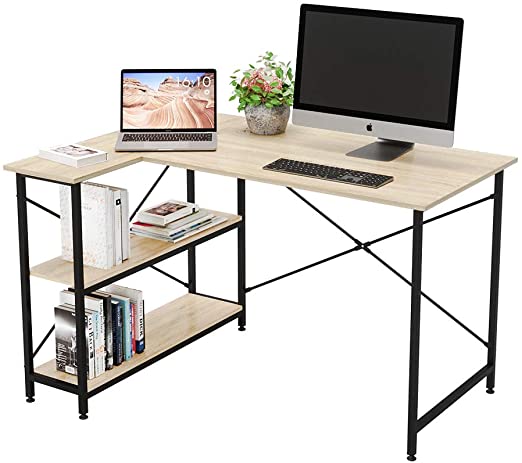 Amazon.com: Bestier Computer Desk with Storage Shelves Under Desk .