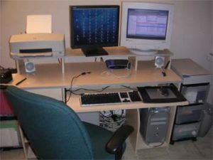 Finally, An Ergonomic Desk for Dual Monitors, a Wacom Tablet and a .