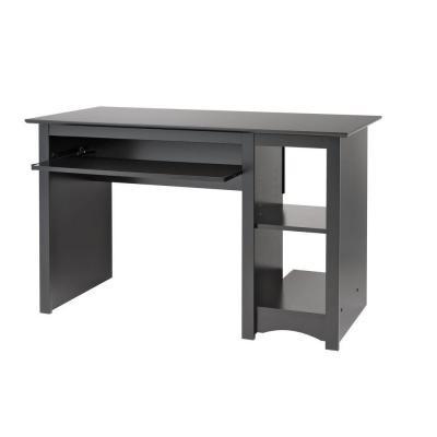 Compact 48" Black Computer Desk with Keyboard Tray - OfficeDesk.c