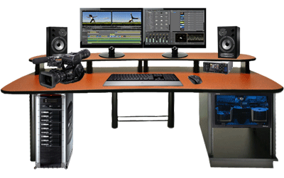video editing desks - Google Search | Home studio desk, Video .