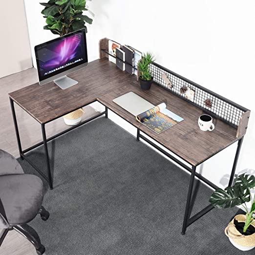 Amazon.com: GreenForest L Shaped Corner Desk, 65" x 43" Industrial .