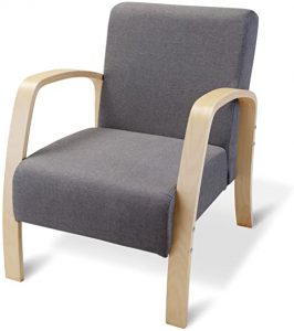 Amazon.com: Giantex Modern Accent Wooden Armchair, Contemporary .