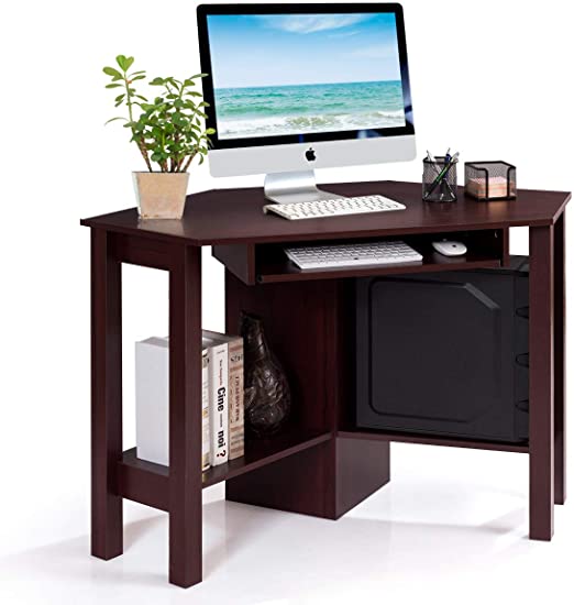 Amazon.com: Tangkula Corner Desk, Corner Computer Desk, Wood .