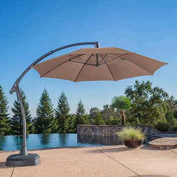 Brown Cantilever Outdoor Patio Umbrellas & Shade | Cost