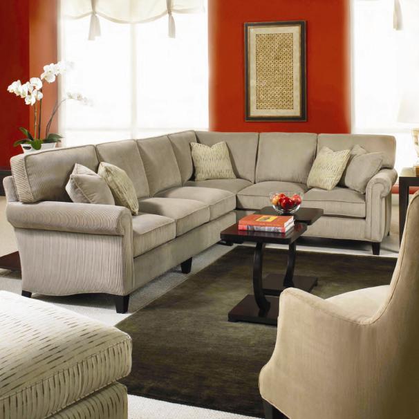 Taylor King Cozy Creations Customizable Upholstered Sectional Sofa .