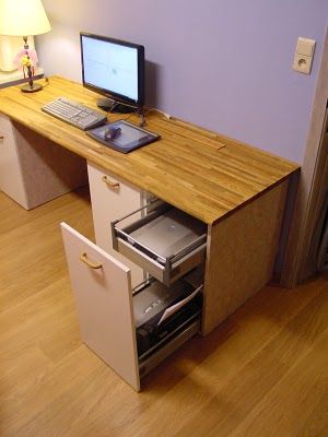 Custom computer desk | Ikea computer desk, Computer desk plans .