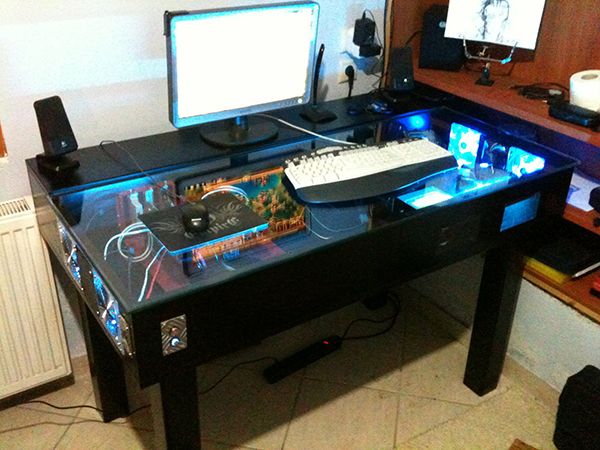 custom gaming desk - Google Search | Diy computer desk, Custom .