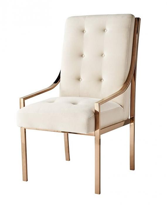 MCCLAIN DINING CHAIR IN ROSE GOLD | Gold dining chairs, Chair .